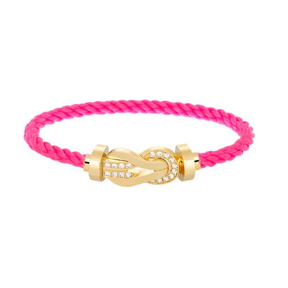 [AuraEcho]CHANCE LARGE 8 FIGURE BUCKLE HALF DIAMOND BRACELET GOLD
