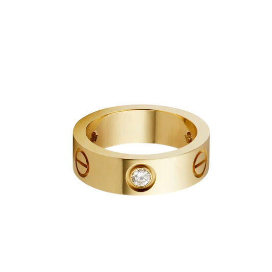 [AuraEcho]LOVE 5.5MM 3 DIAMOND RING