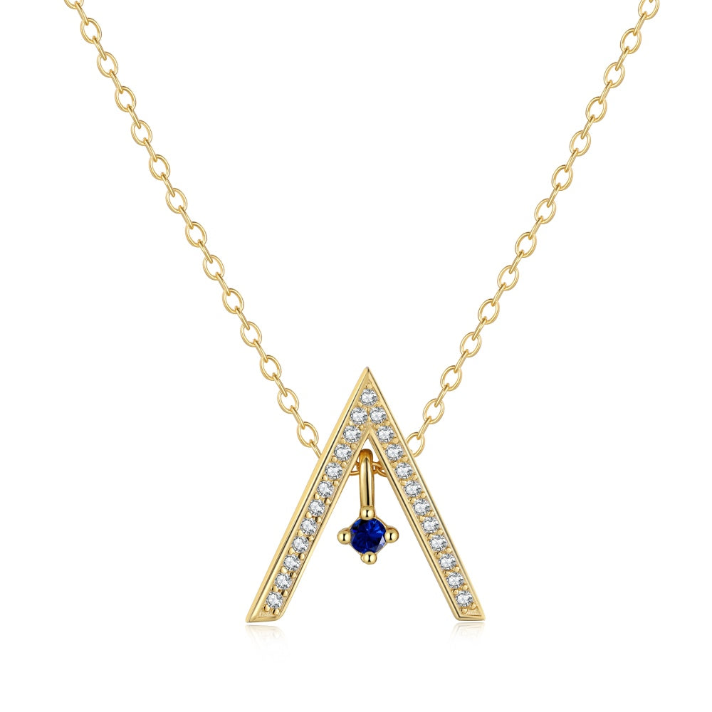[AuraEcho]Sparkling "A" Shape Necklace