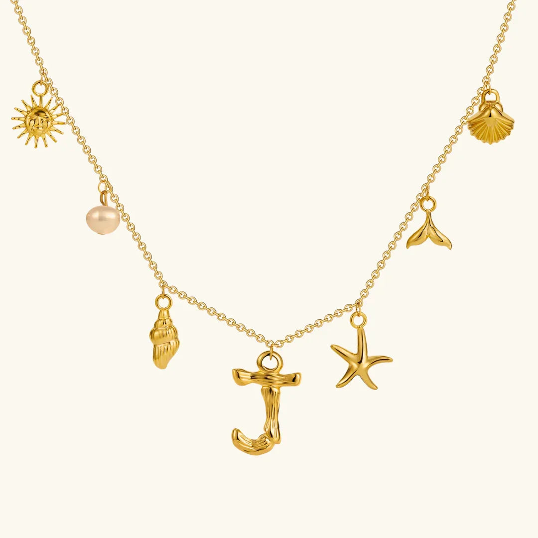[AuraEcho]Avaria Ocean Initial Necklace