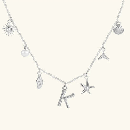 [AuraEcho]Avaria Ocean Initial Necklace