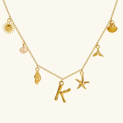 [AuraEcho]Avaria Ocean Initial Necklace