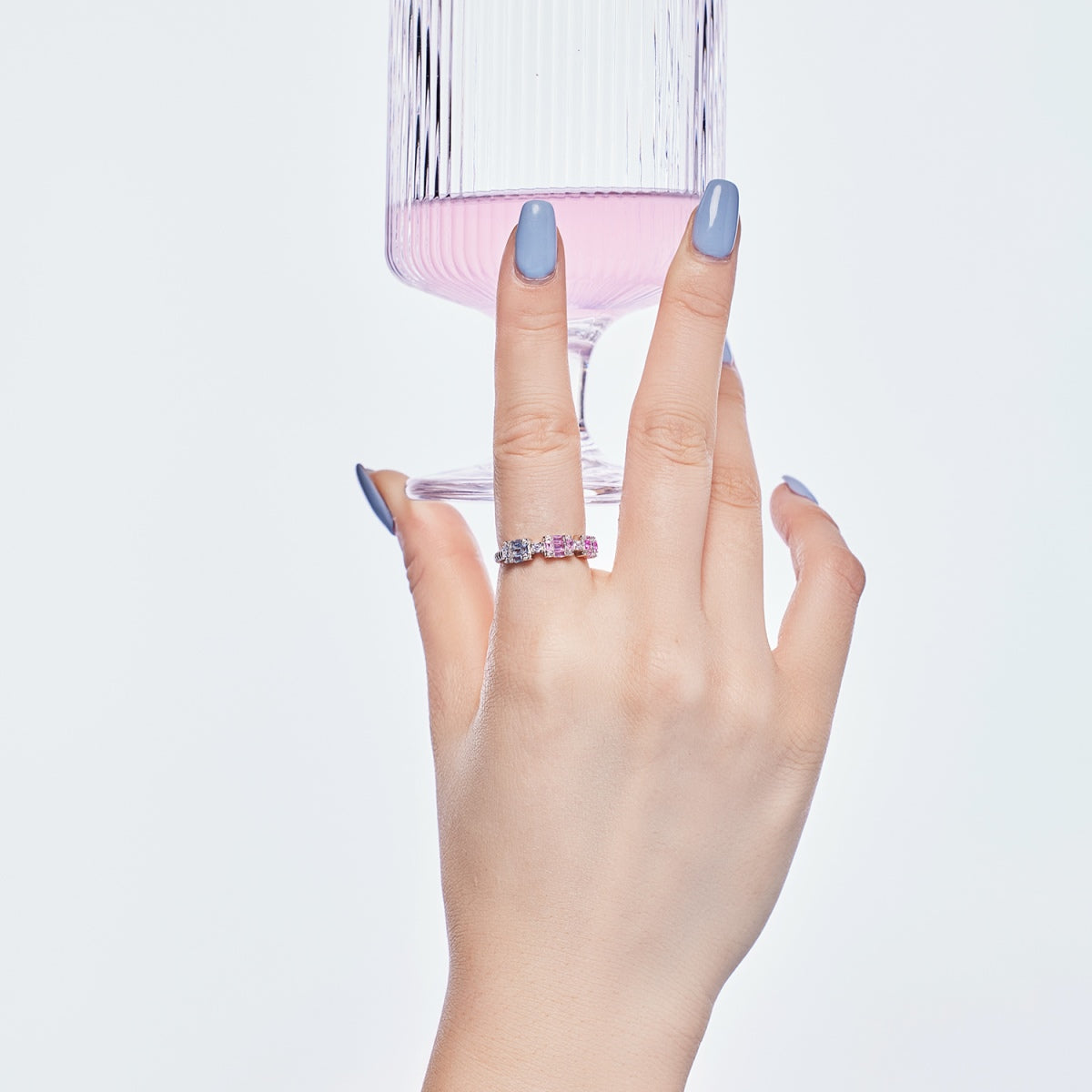[AuraEcho]Unique Colorful Emerald Cut Party Ring