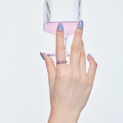 [AuraEcho]Unique Colorful Emerald Cut Party Ring