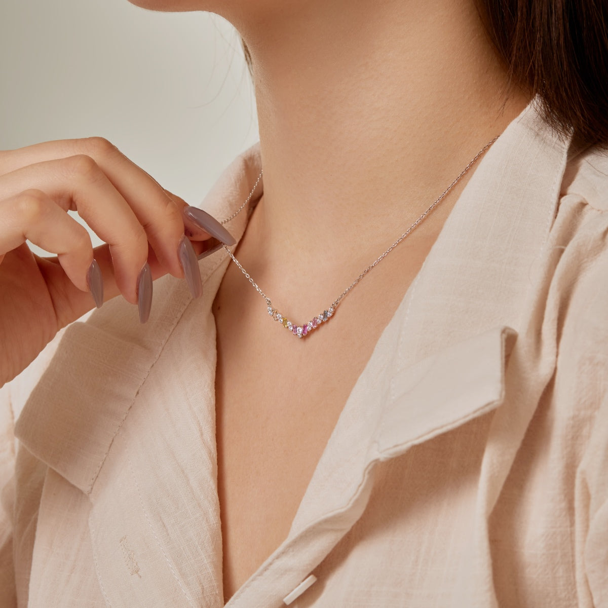 [AuraEcho]Dazzling Rainbow Necklace