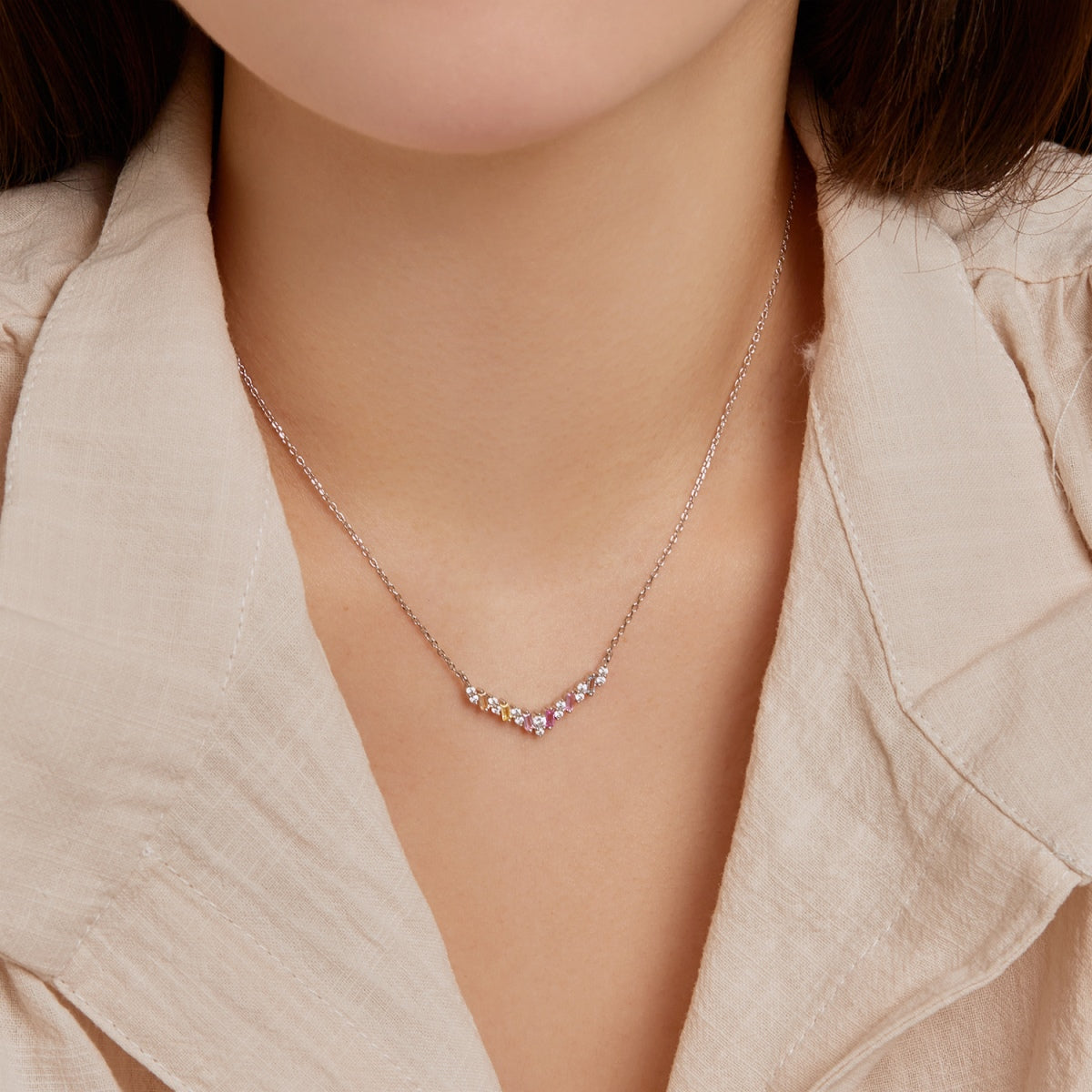 [AuraEcho]Dazzling Rainbow Necklace