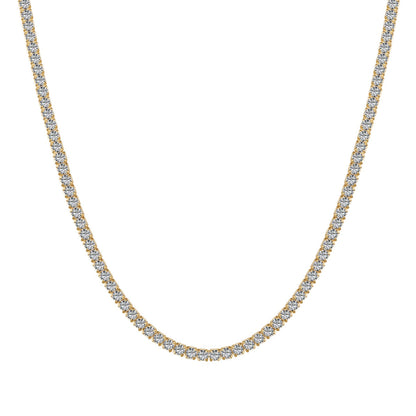 [AuraEcho]Delicate Round Shape Tennis Necklace