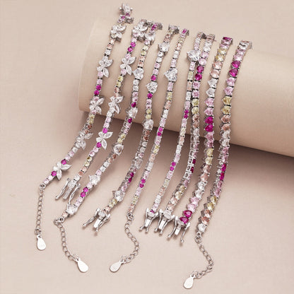 [AuraEcho]Ornate Colorful Butterfly Shape Round Cut Daily Bracelet