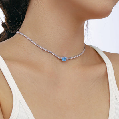 [AuraEcho]2.0 carat Ornate Emerald Cut Necklace