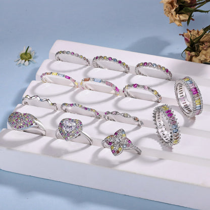 [AuraEcho]Dazzling Resplendent Round Cut Party Ring