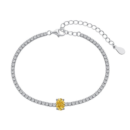 [AuraEcho]0.75 Carat Exquisite Oval Cut Daily Bracelet