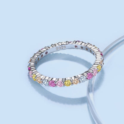 [AuraEcho]Elegant Vivid Round Cut Daily Ring