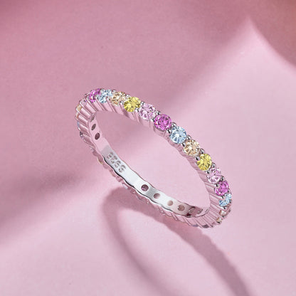 [AuraEcho]Elegant Vivid Round Cut Daily Ring