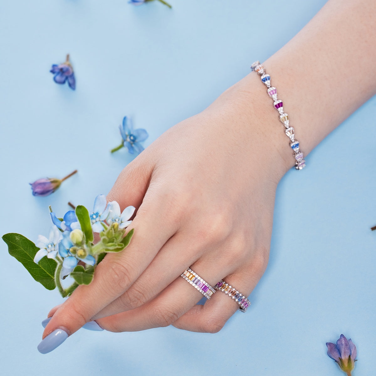 [AuraEcho]Radiant Water Drop Shape Daily Bracelet