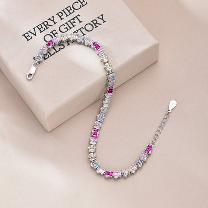 [AuraEcho]Delicate Colorful Emerald Cut Party Bracelet