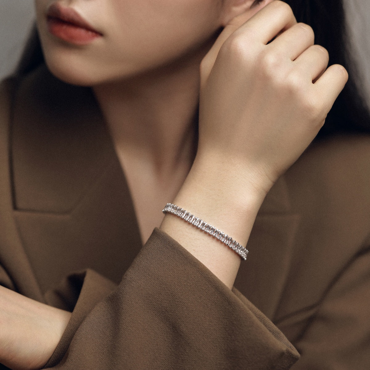[AuraEcho]Exquisite Emerald Cut Daily Bracelet