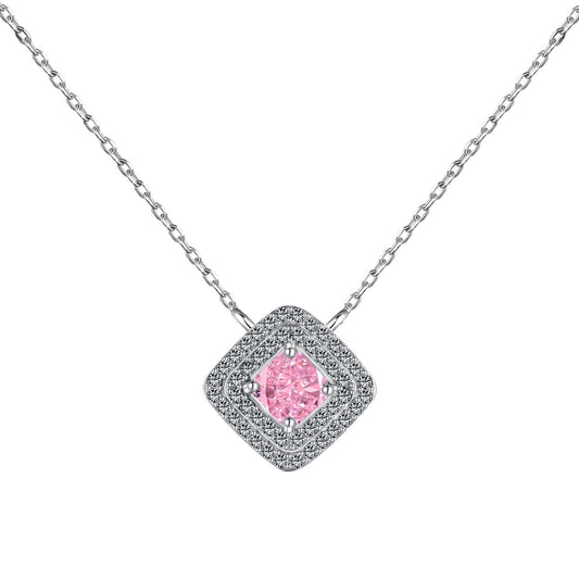[AuraEcho]Sparkling Asscher Cut Necklace