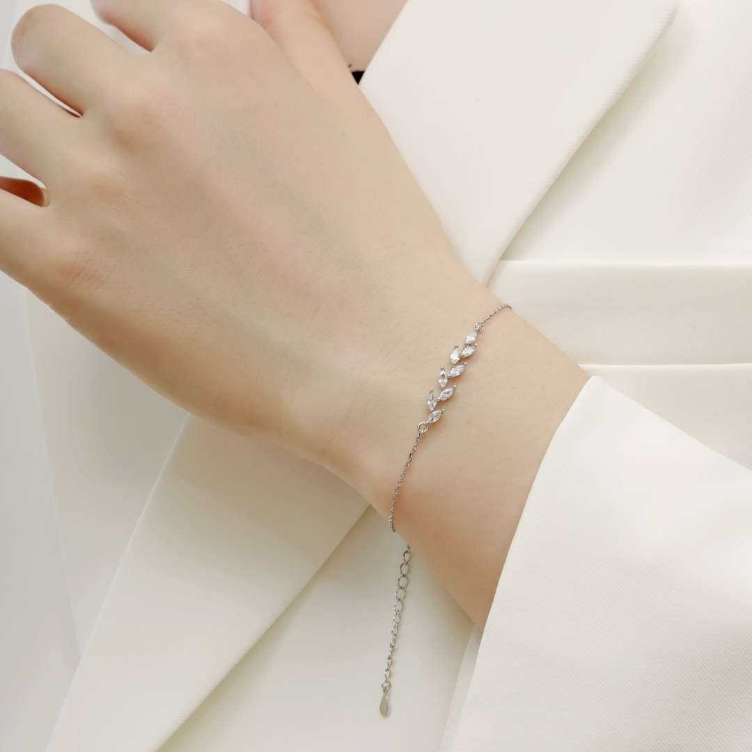 [AuraEcho]Elegant Wheat Leaves Shape Bracelet