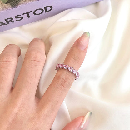 [AuraEcho]0.25 Carat Radiant Romance Heart Cut Lover Ring