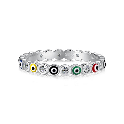 [AuraEcho]Sparkling Vibrant Round Shape Daily Ring