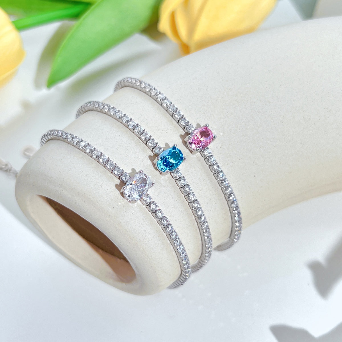 [AuraEcho]0.75 Carat Exquisite Oval Cut Daily Bracelet