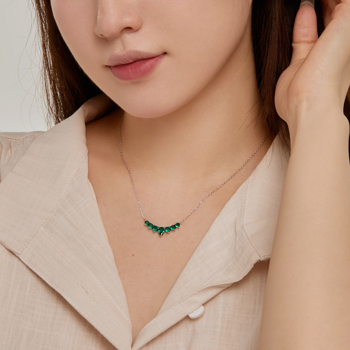 [AuraEcho]Dainty Colorful Heart Necklace