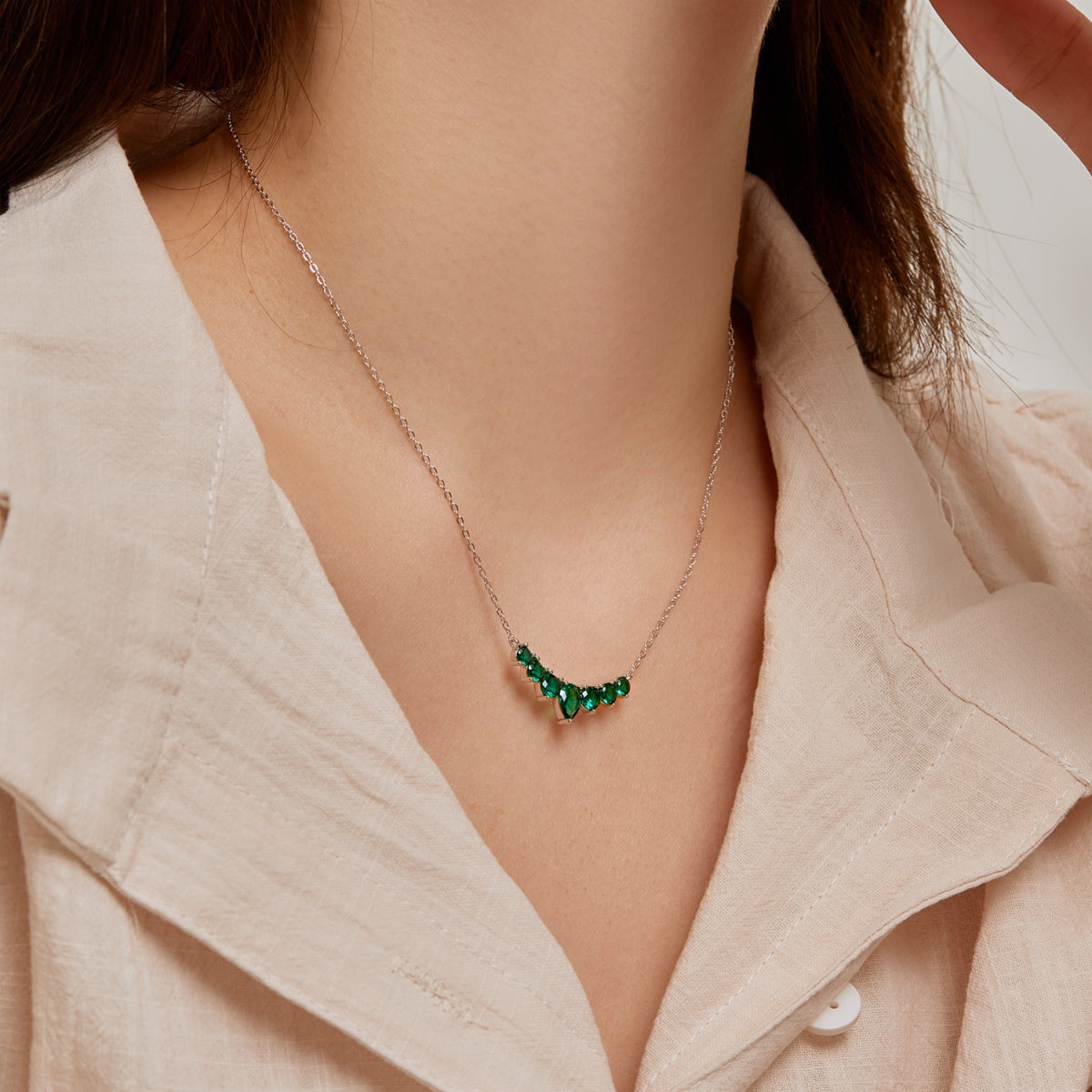 [AuraEcho]Dainty Colorful Heart Necklace