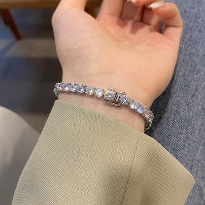 [AuraEcho]Ornate Sparkling Round Cut Wedding Bracelet