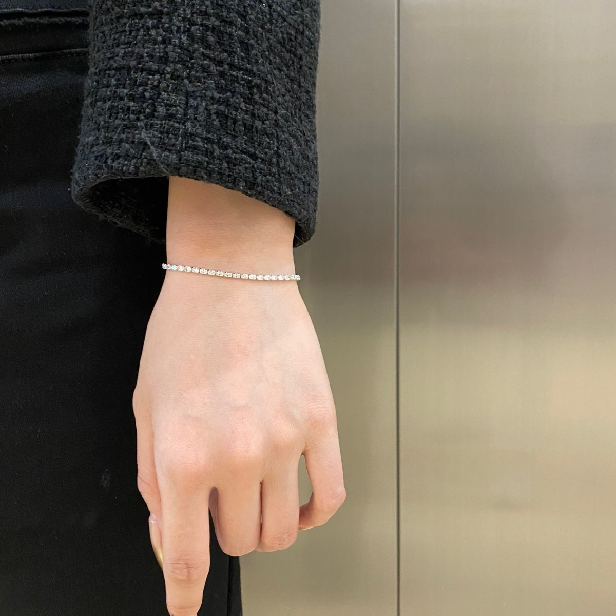 [AuraEcho]Elegant Emerald Cut Daily Bracelet