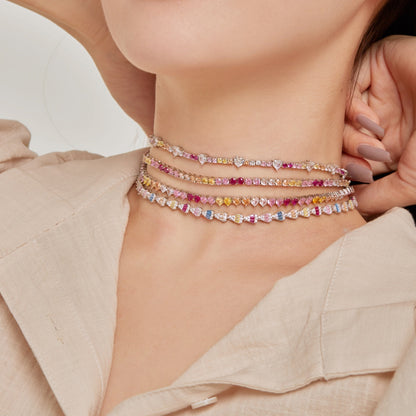[AuraEcho]Radiant Colorful Rainbow Necklace
