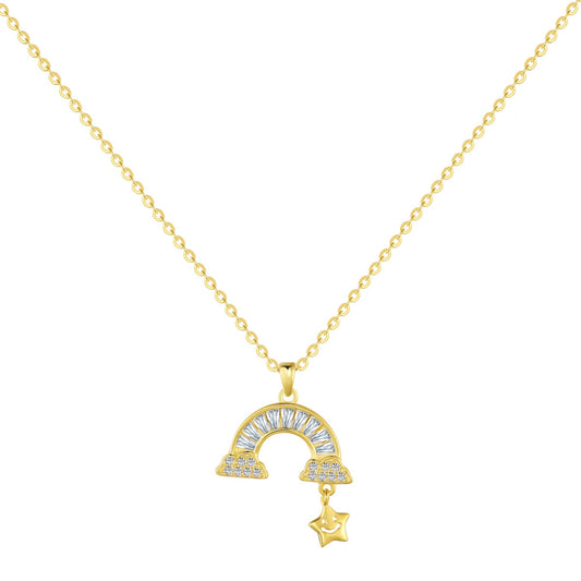 [AuraEcho]Unique Rainbow Star Necklace