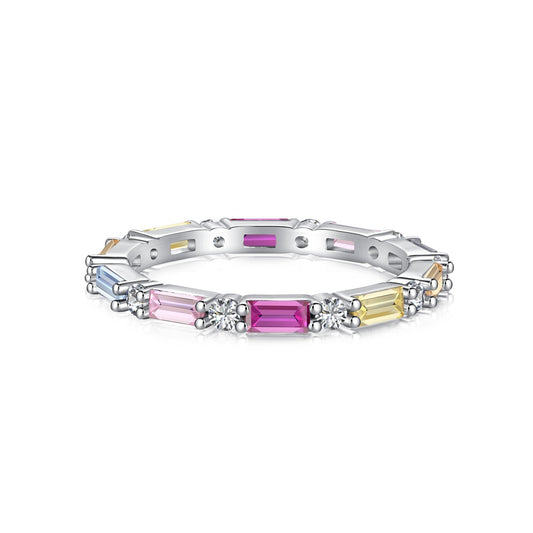 [AuraEcho]Lively In Shades Elegant Radiant Cut Daily Ring