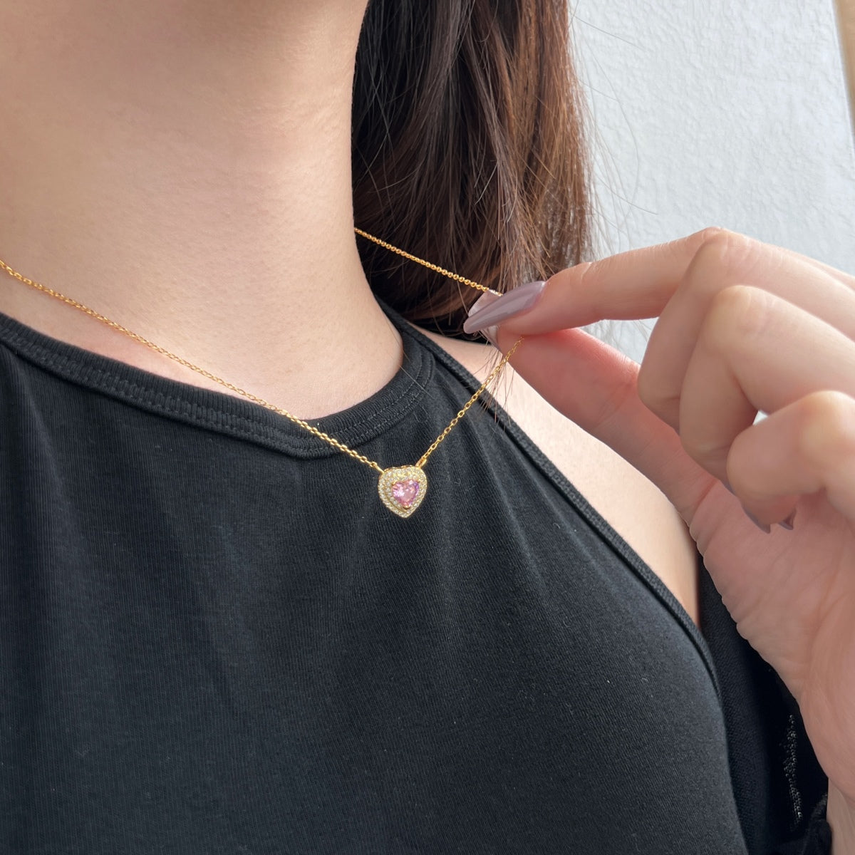 [AuraEcho]Exquisite Heart Shape Necklace
