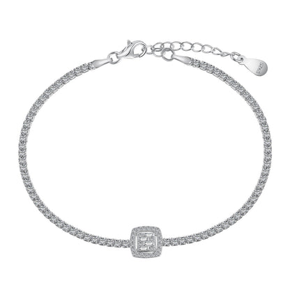 [AuraEcho]Luxurious Dazzling Square Shape Banquet Bracelet