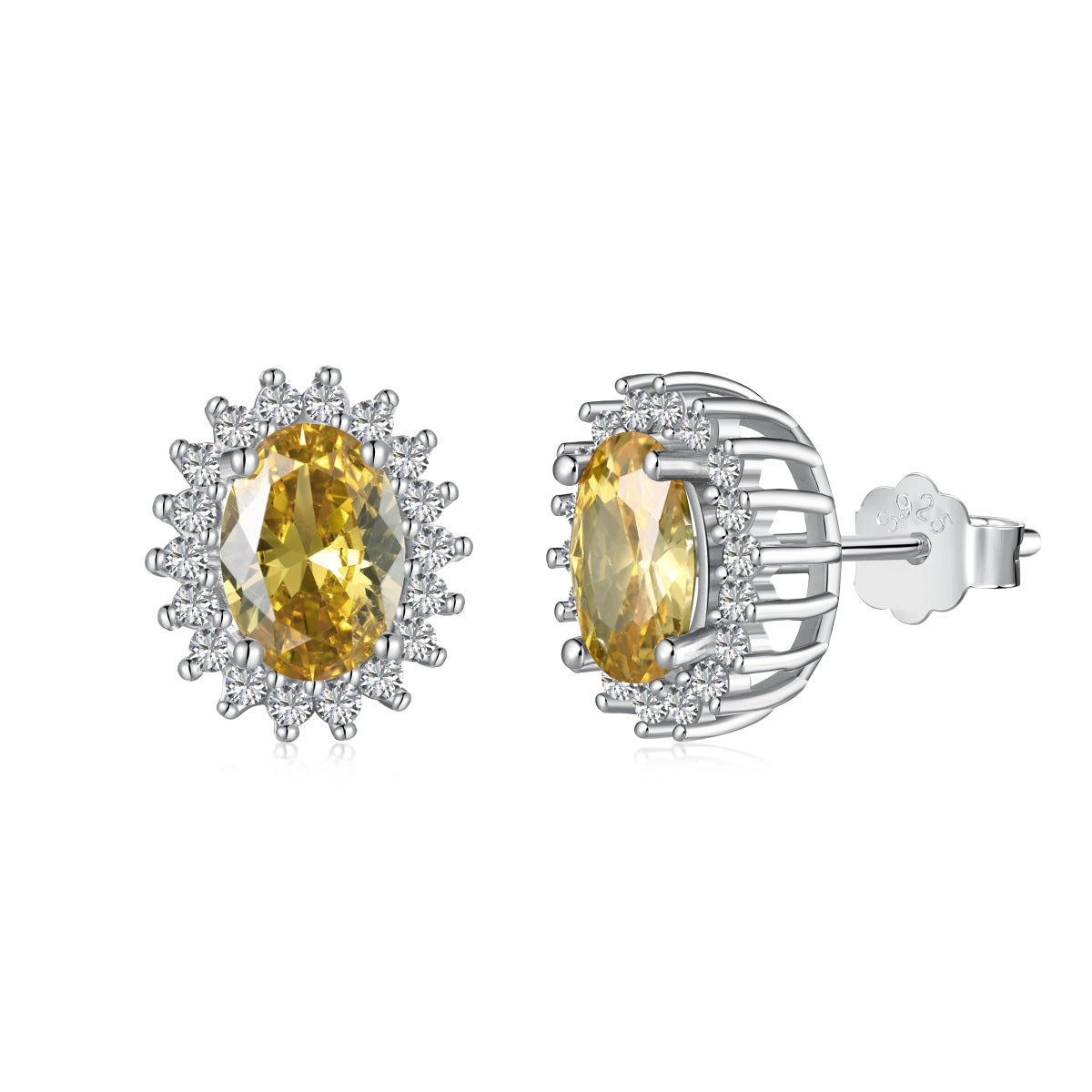 [AuraEcho]Delicate Radiant Oval Cut Daily Earrings
