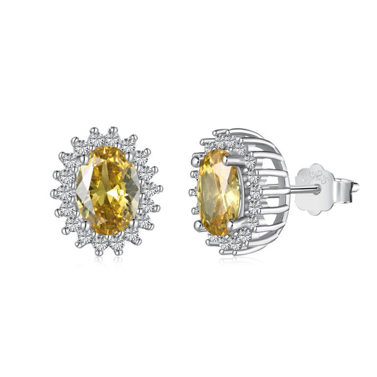 [AuraEcho]Delicate Radiant Oval Cut Daily Earrings