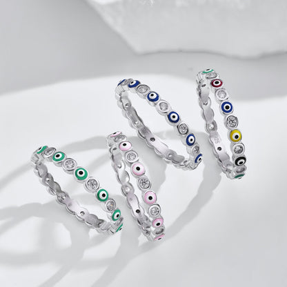 [AuraEcho]Sparkling Vibrant Round Shape Daily Ring