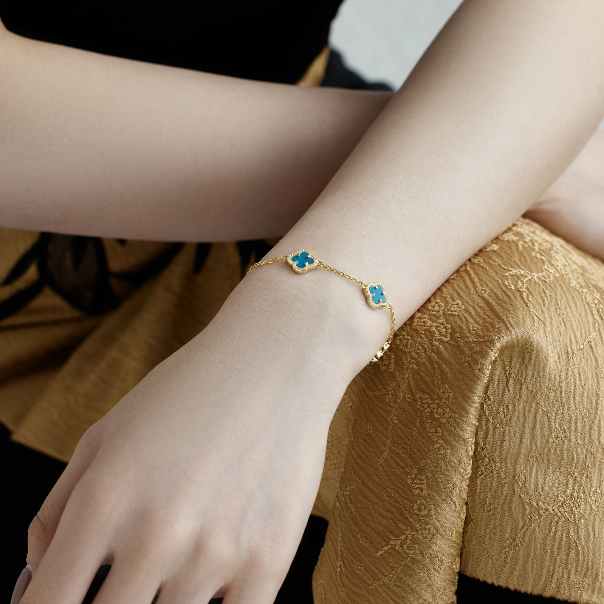 [AuraEcho]Four-Leaf Clover Exquisite Bracelet