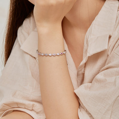 [AuraEcho]0.25 Carat Radiant Water Drop Shape Daily Bracelet