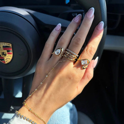 [AuraEcho]Dara Diamond Ring Stack