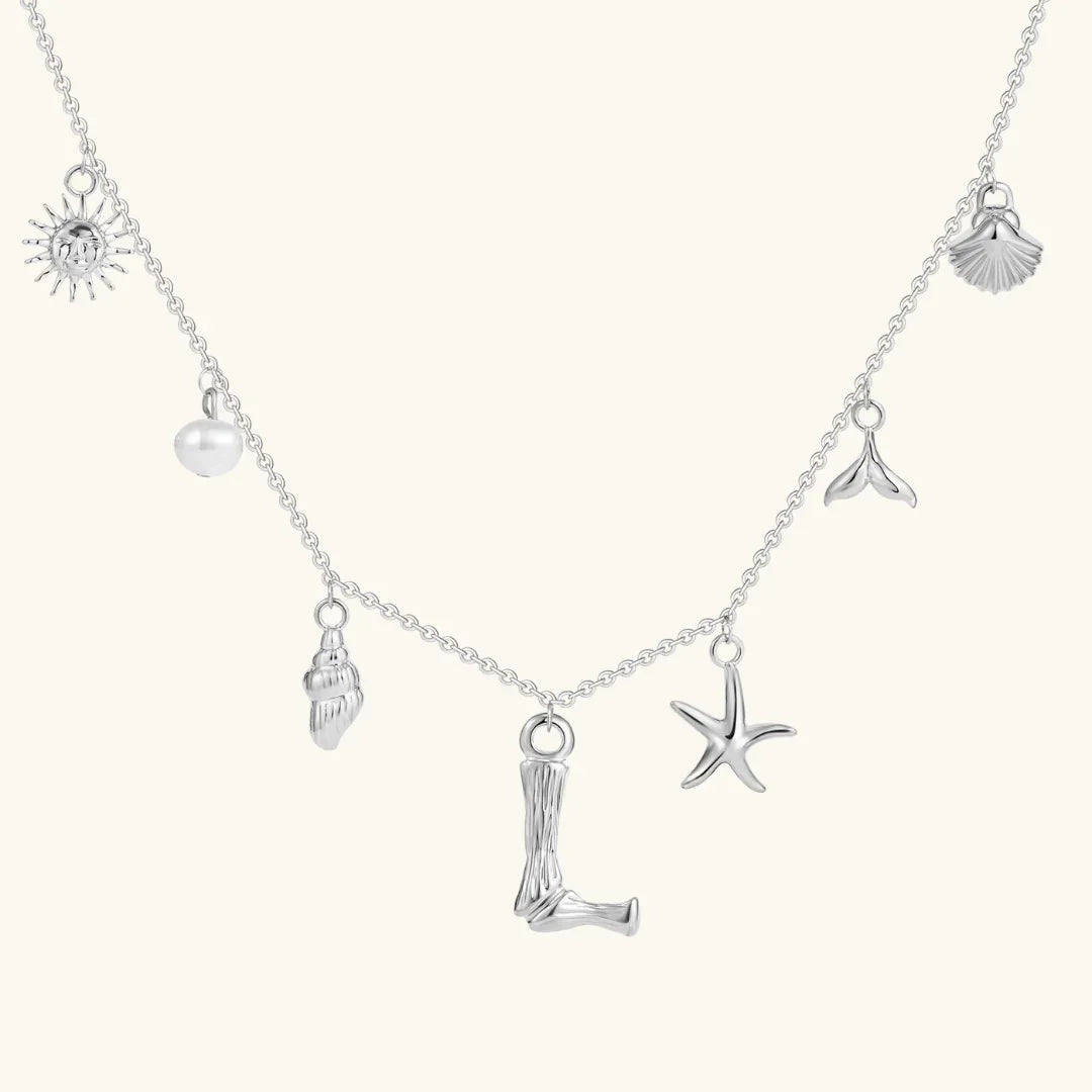 [AuraEcho]Avaria Ocean Initial Necklace