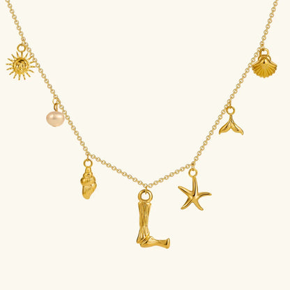 [AuraEcho]Avaria Ocean Initial Necklace