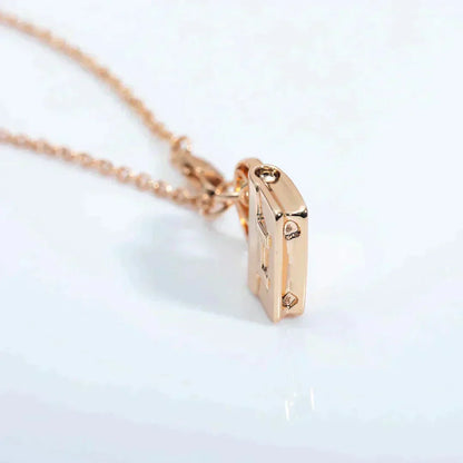 [AuraEcho]AMULETTE PEDANT ROSE GOLD NECKLACE