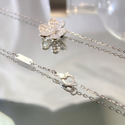 [AuraEcho]FLOWER DIAMOND NECKLACE