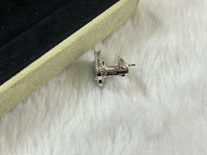 [AuraEcho]CLOVER PIETERSITE MEDIUM STUD EARRINGS