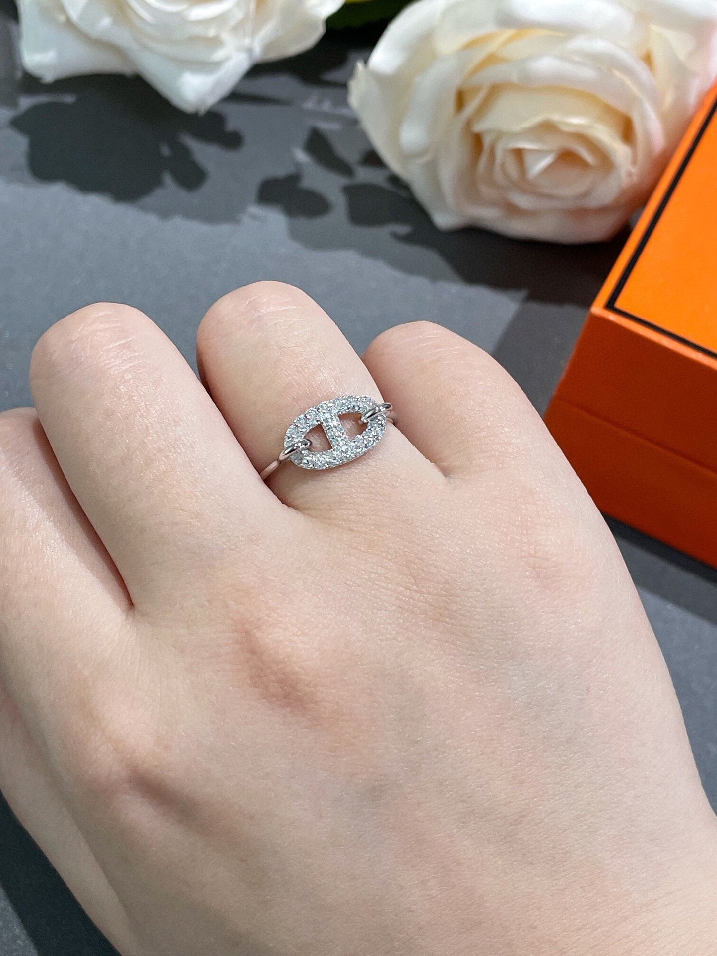 [AuraEcho]RONDE SMALL DIAMOND RING