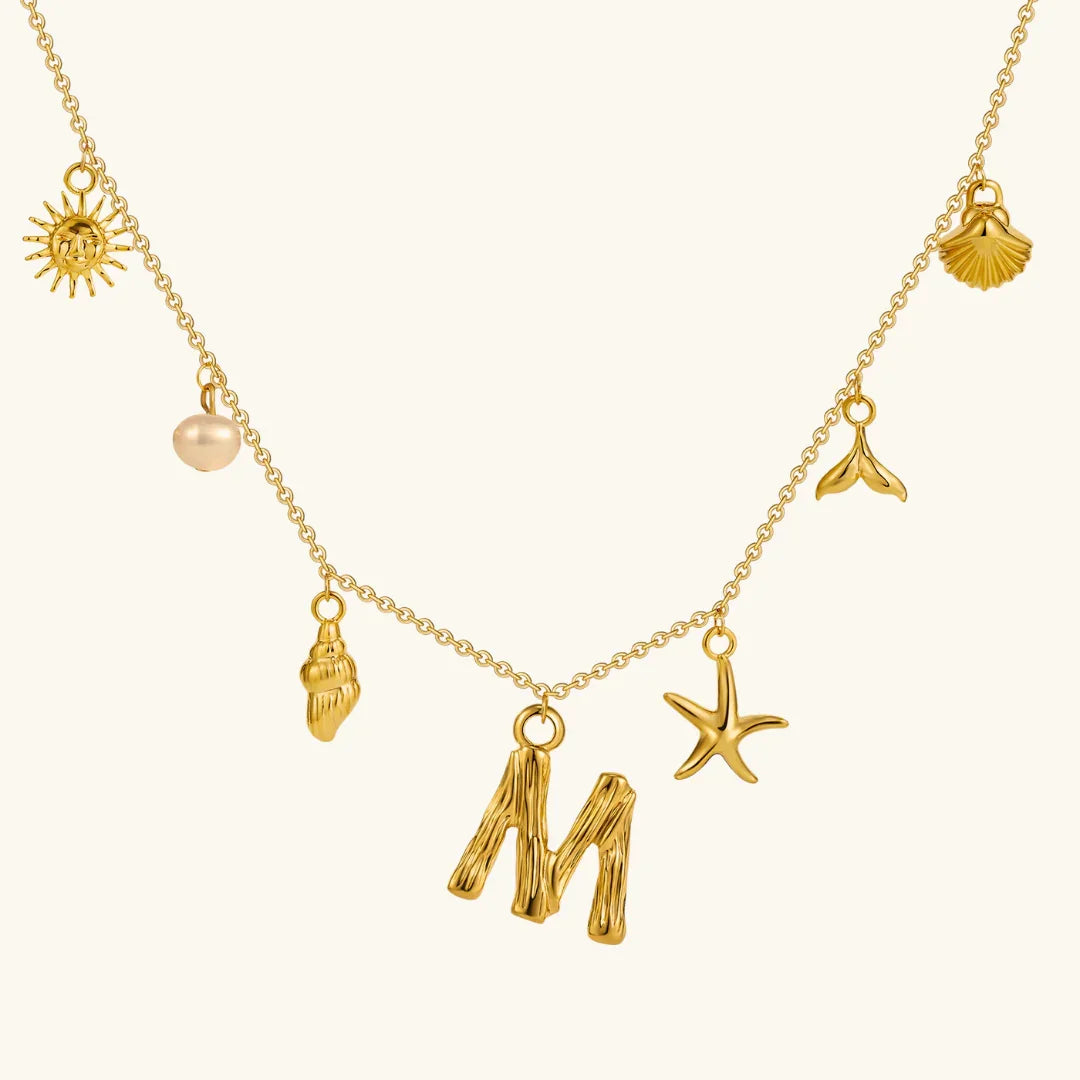 [AuraEcho]Avaria Ocean Initial Necklace