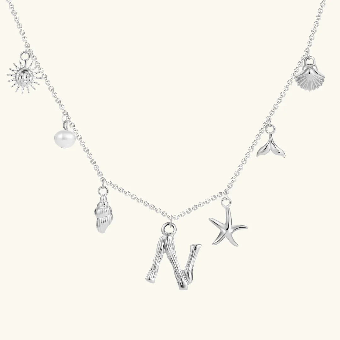 [AuraEcho]Avaria Ocean Initial Necklace