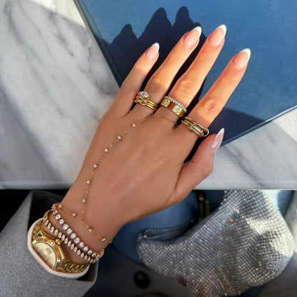 [AuraEcho]Dara Diamond Ring Stack