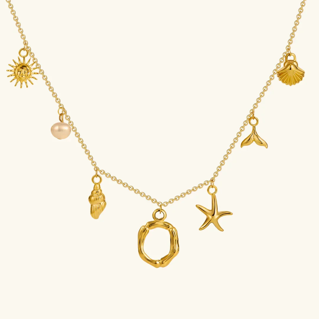 [AuraEcho]Avaria Ocean Initial Necklace
